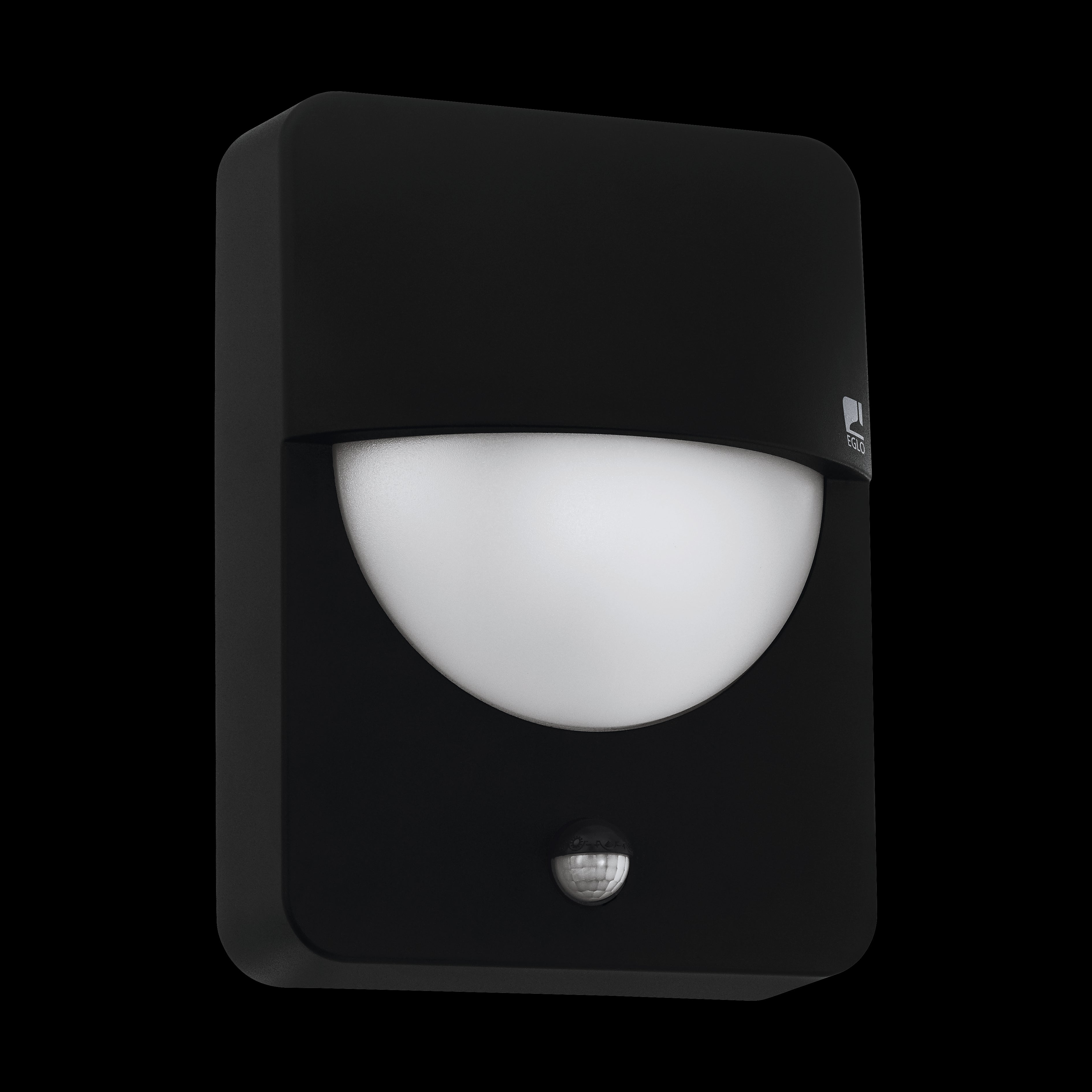 eglo salvanesco black pir outdoor wall light ip44 living room image