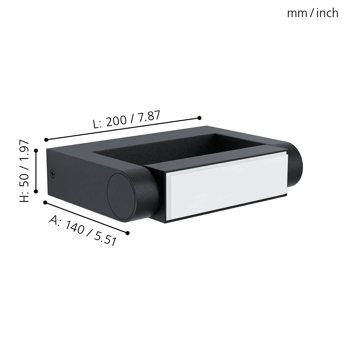 eglo brianza black led outdoor wall light ip44 Kitchen Lighting Close Up