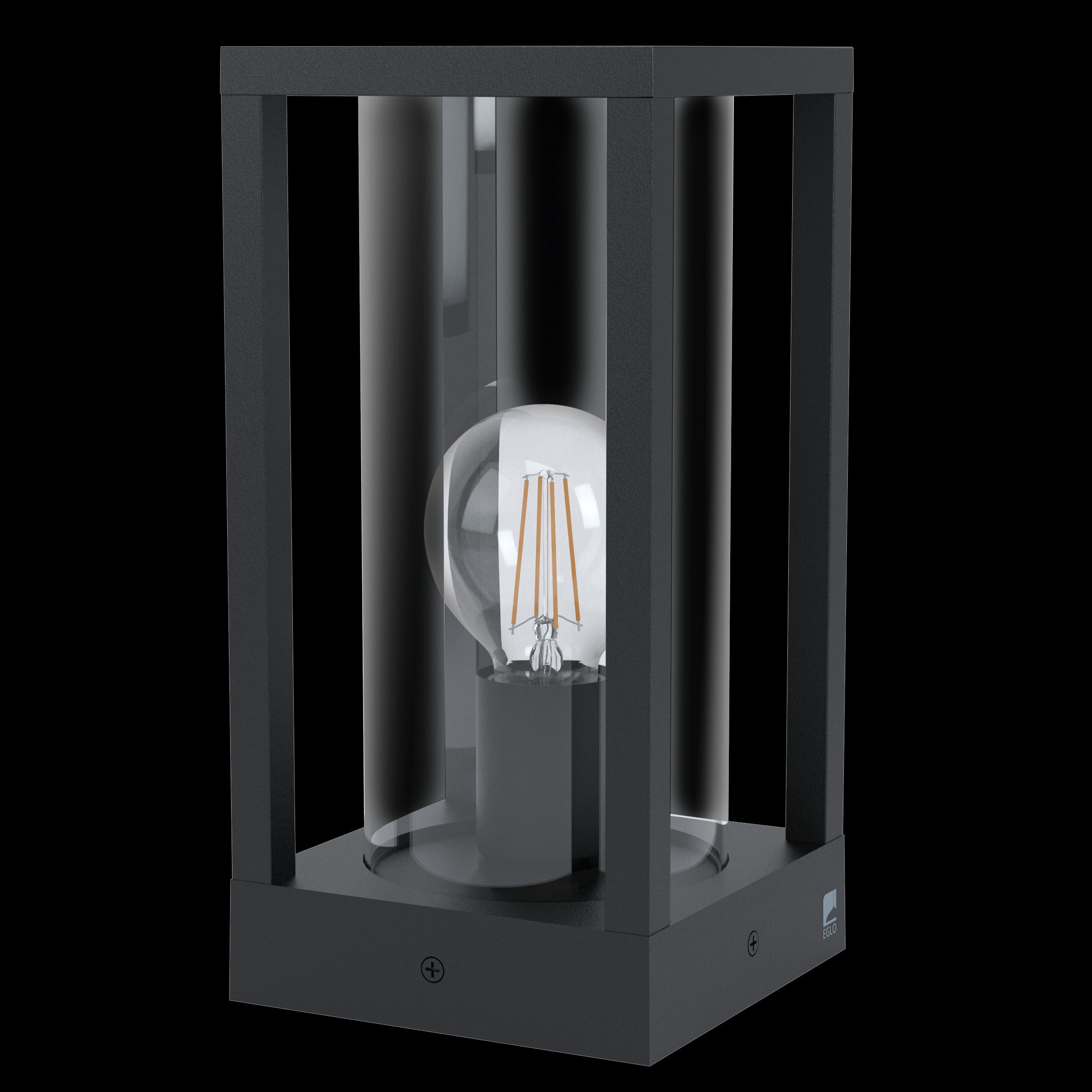 eglo cascinetta ip54 black medal pedestal light kitchen lighting