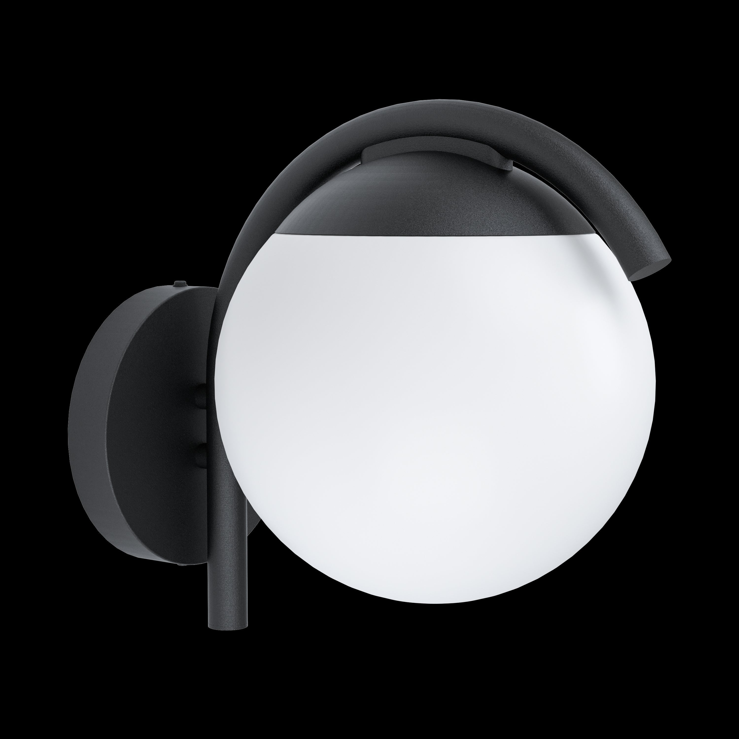 eglo prata vecchia black ip44 outdoor wall light living room image