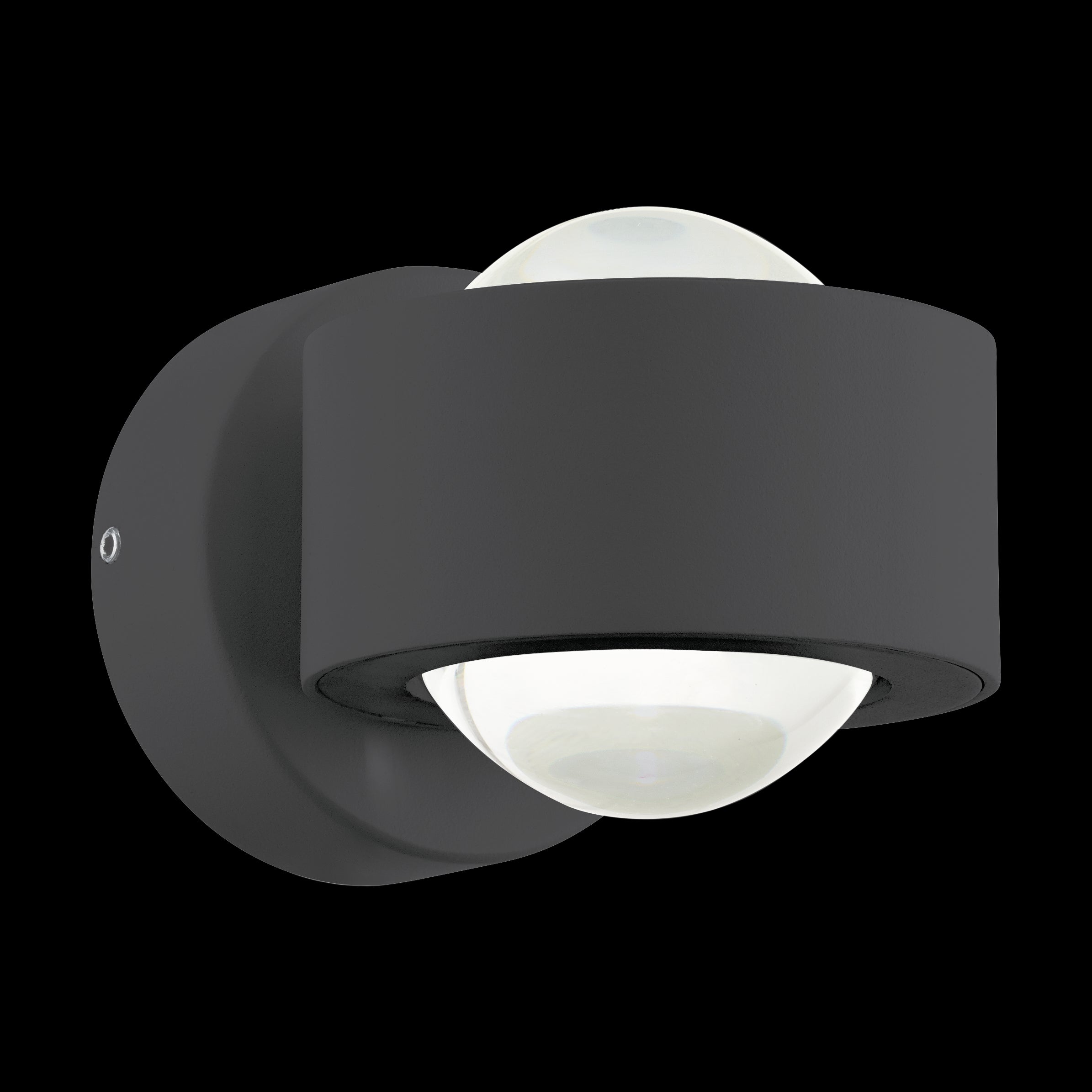 eglo treviolo black up down led outdoor wall light ip44 living room image