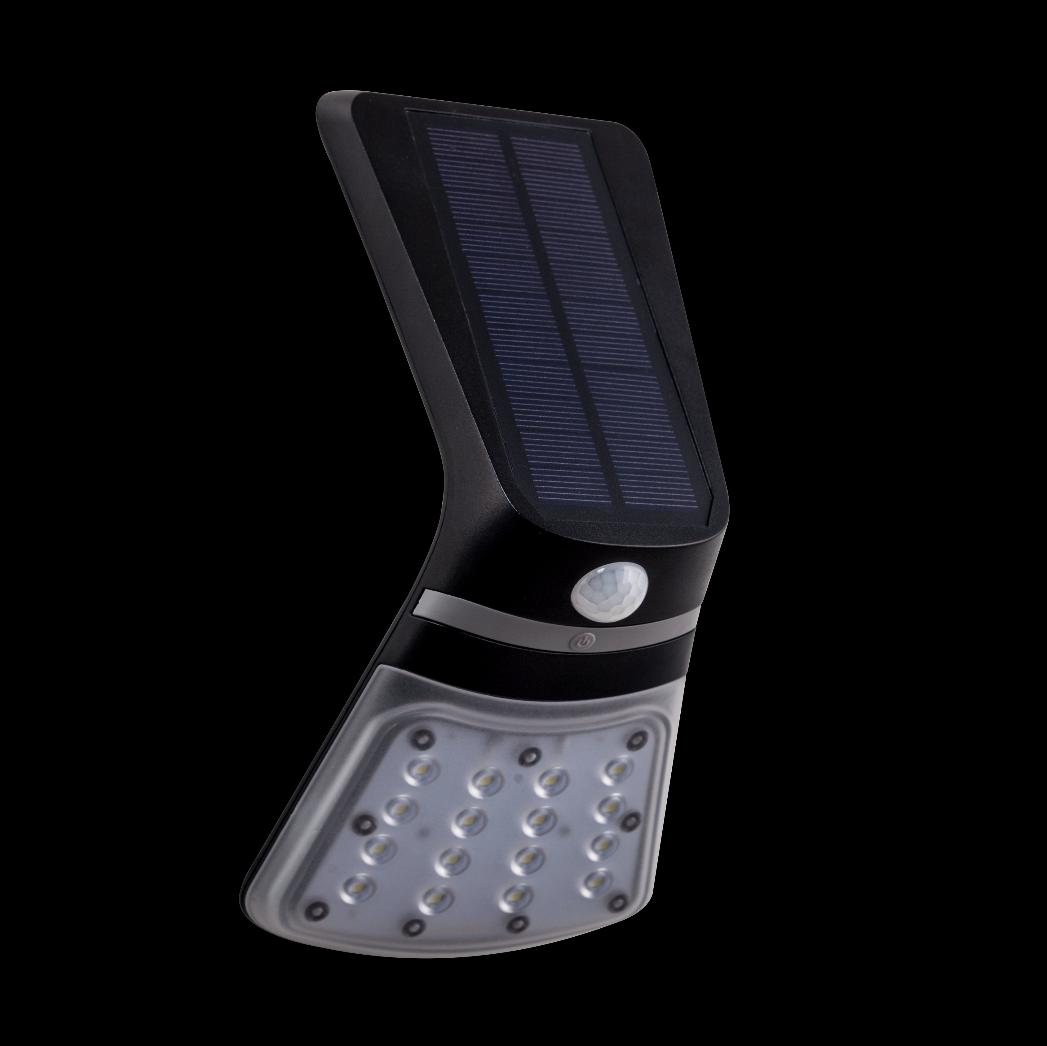 eglo lamozzo 1 black led solar powered wall light ip44 living room image