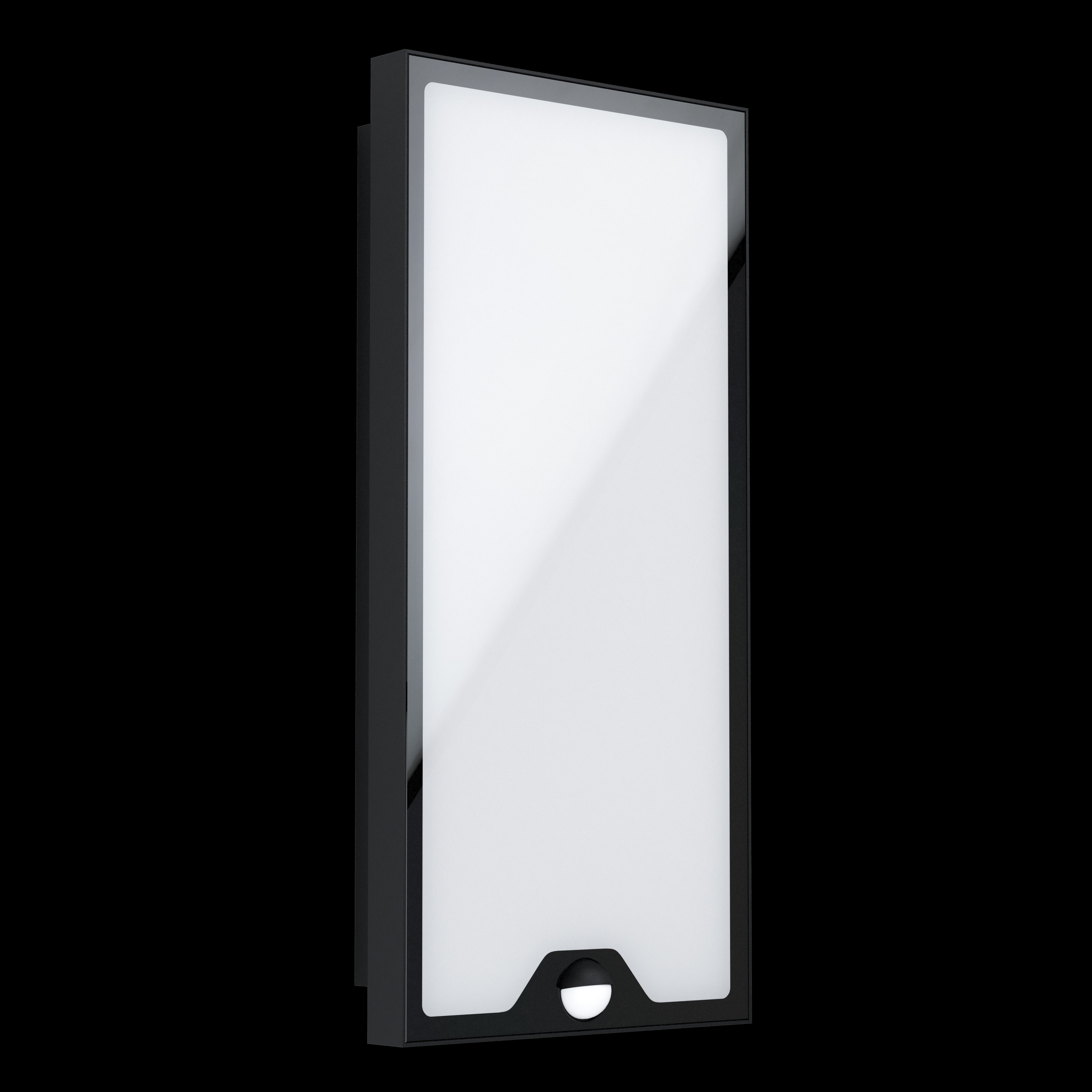 eglo casazza led black outdoor wall light ip44 living room close up