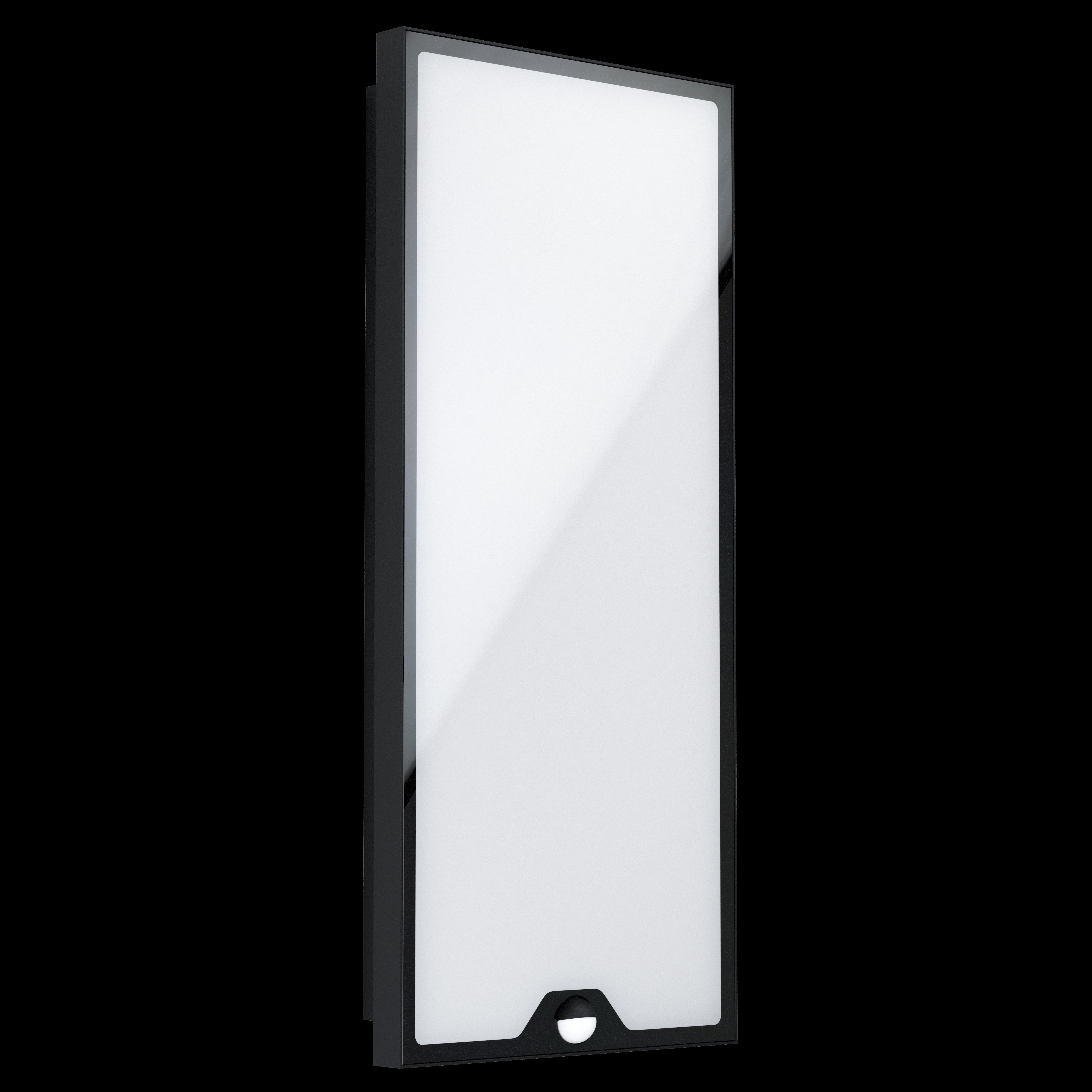 eglo casazza led black pir outdoor wall light ip45 living room image