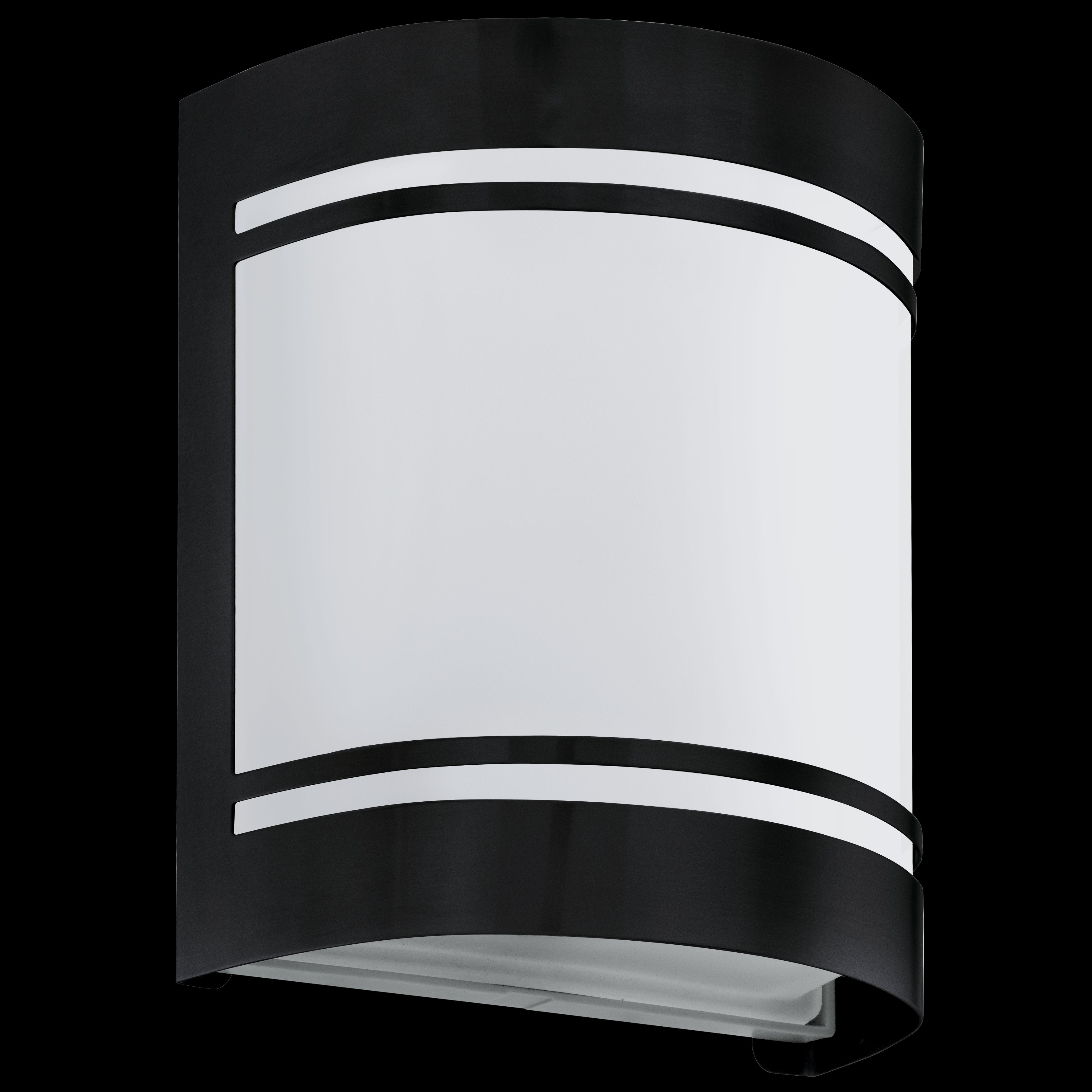 eglo cerno black curved outdoor wall light ip44