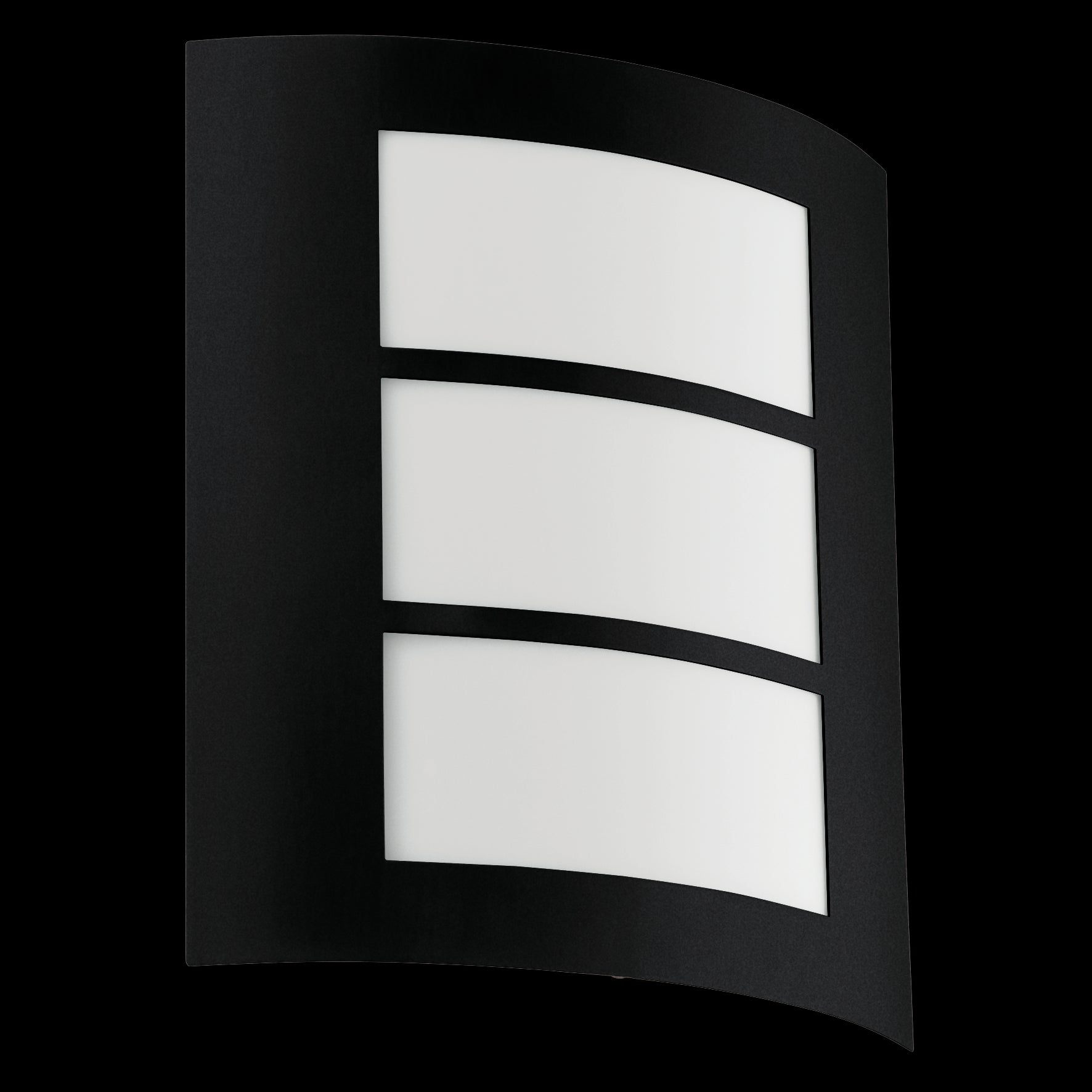 eglo city black curved outdoor wall light living room image