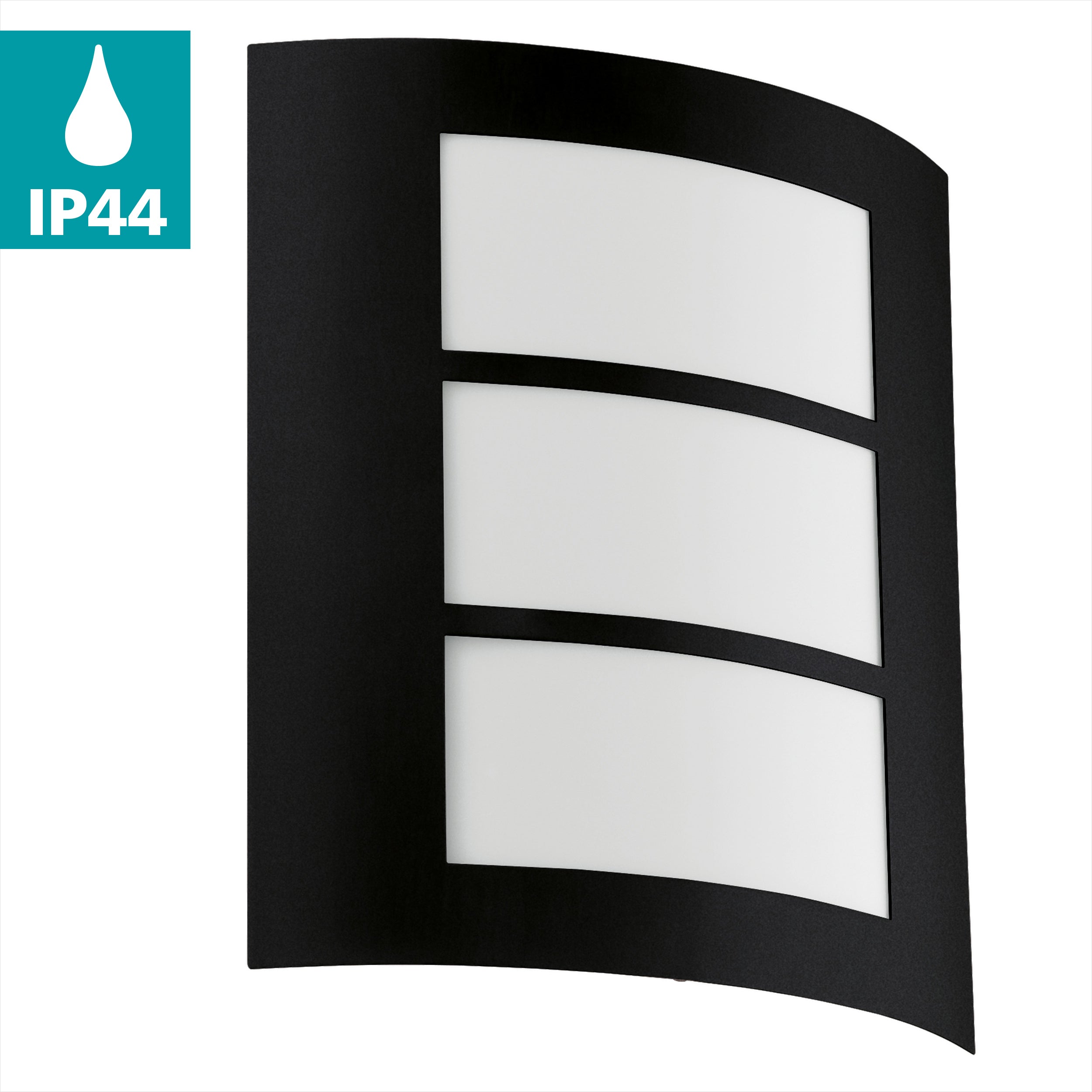 eglo city black curved outdoor wall light kitchen lighting