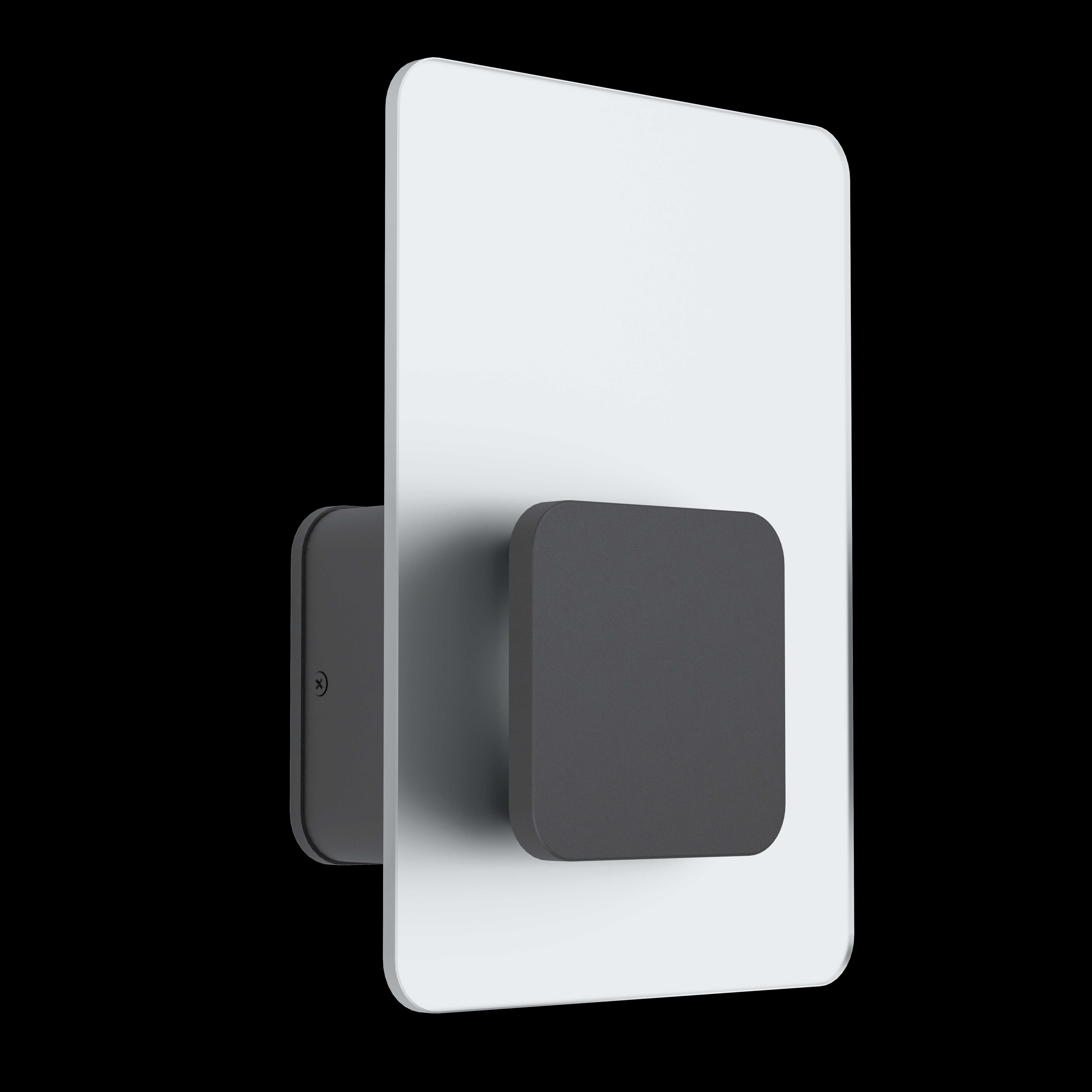 eglo eredita led grey satin glass outdoor wall light ip44