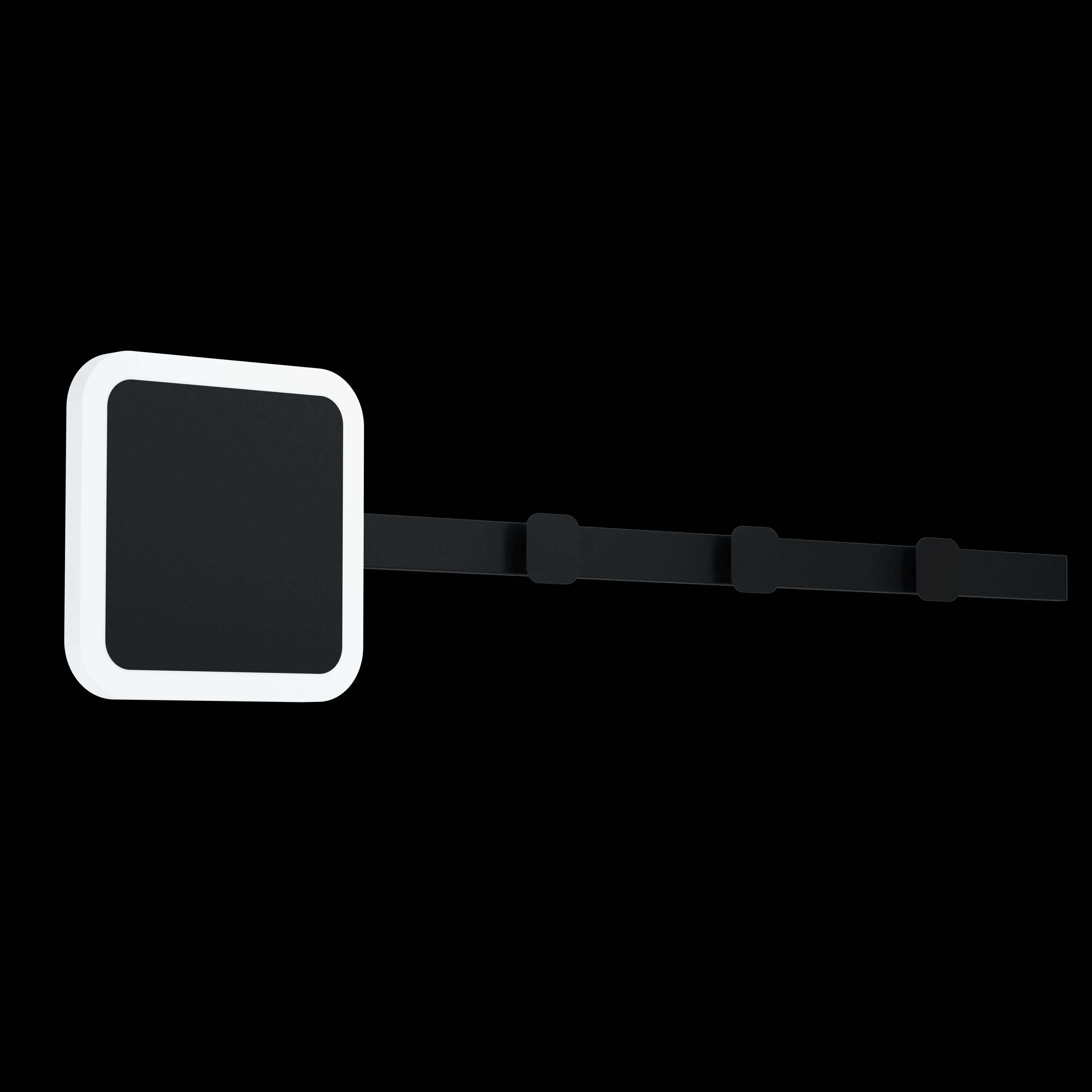 eglo cartignano black led coat hook wall light living room close up