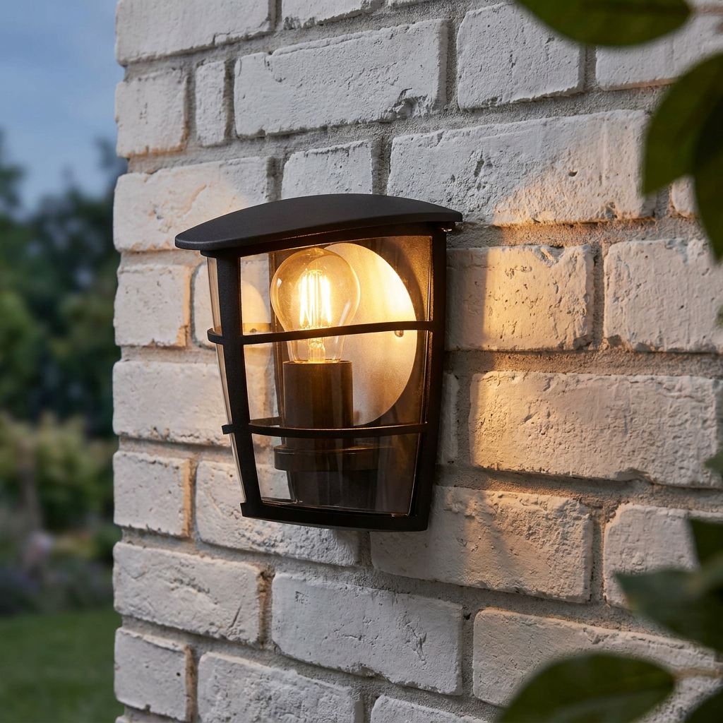 Eglo Aloria IP44 Black Lantern Outdoor Wall Light