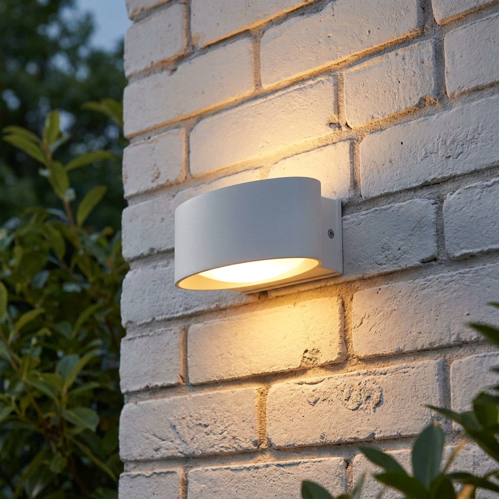 Eglo Chinoa White Oval LED Outdoor Wall Light - IP54