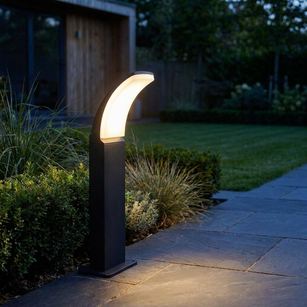 Eglo Fiumicino IP44 Black LED Bollard Light