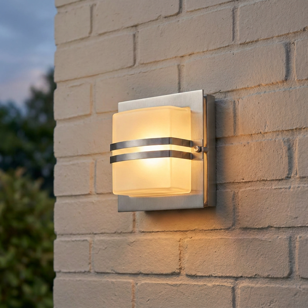 Elstead Bern Stainless Steel Outdoor Wall Light