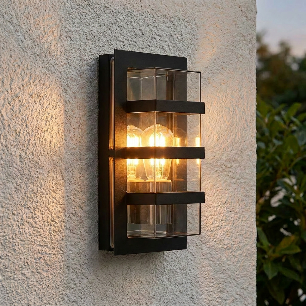 Elstead Boden Black & Polycarbonate Outdoor Wall Light