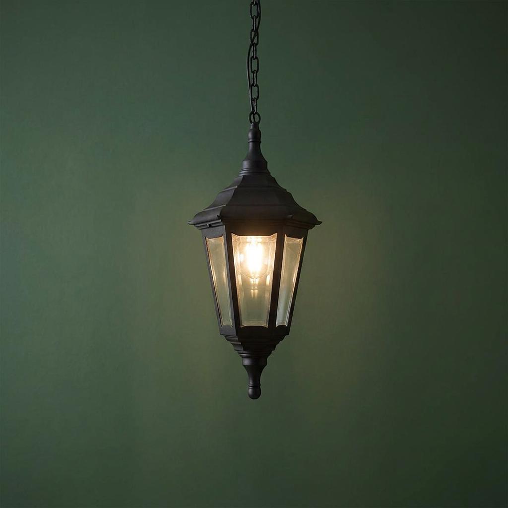 Elstead Kinsale Black Outdoor Pendant Light-OB-35-25-09
