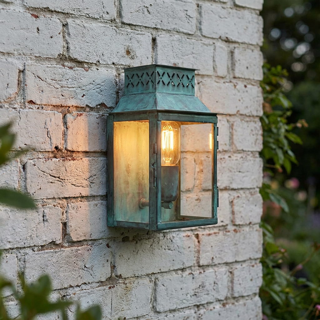 Elstead Lambeth Palace Verdigris Outdoor Wall Light