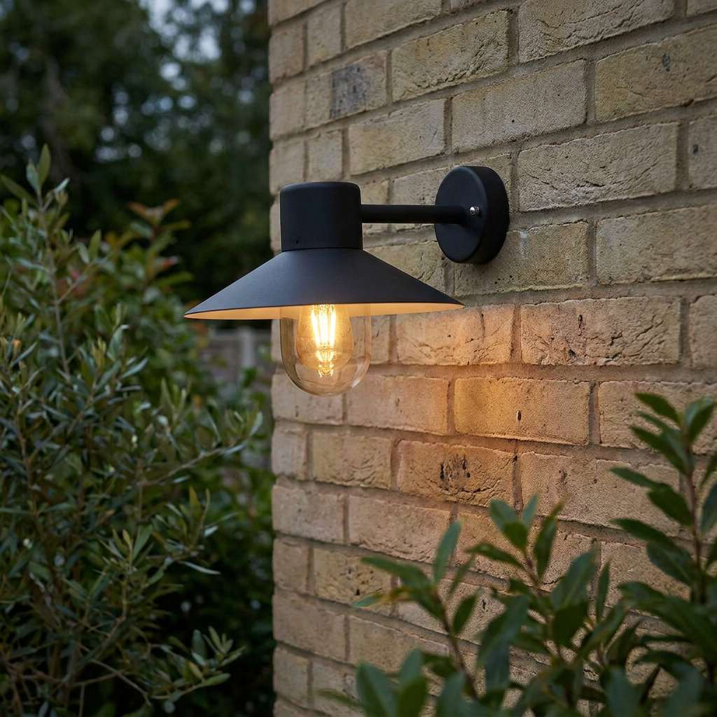 Elstead Lund Black Outdoor Wall Light