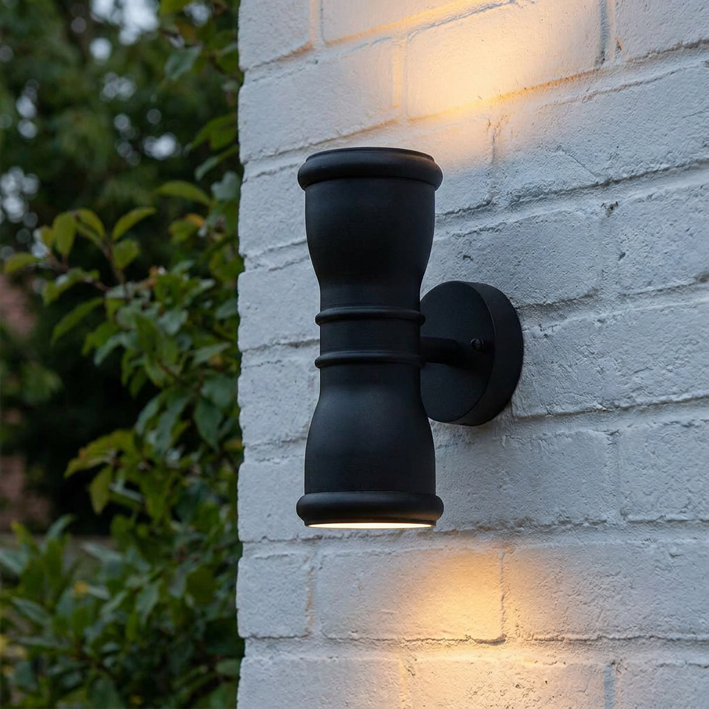 Elstead Malvern Black Outdoor Up And Down Wall Light
