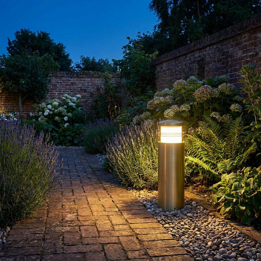 Elstead New Brighton 1 Light Medium Brass Outdoor Bollard-warehouse-25-09-26