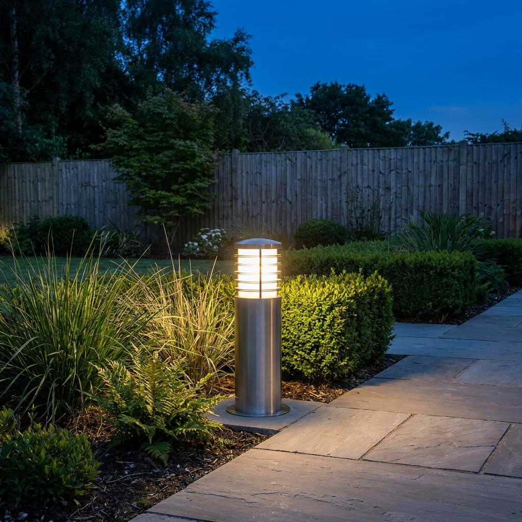 Elstead Sandbanks Stainless Steel Mini Bollard Light GZ/SANDBANKS MB