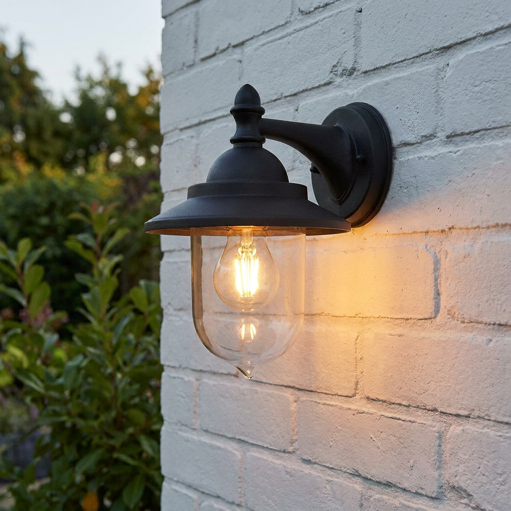 Elstead Sandown Black Outdoor Wall Light