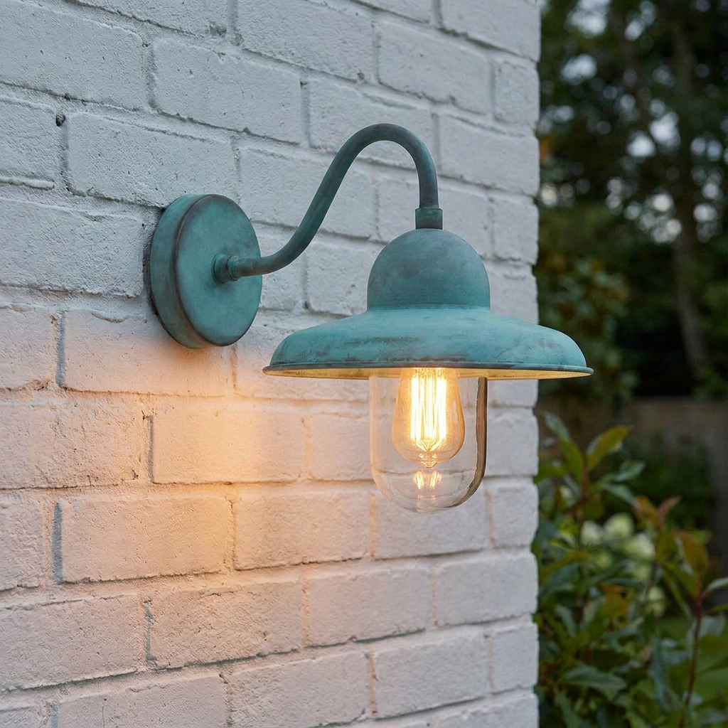 Elstead Somerton Verdigris Outdoor Wall Light