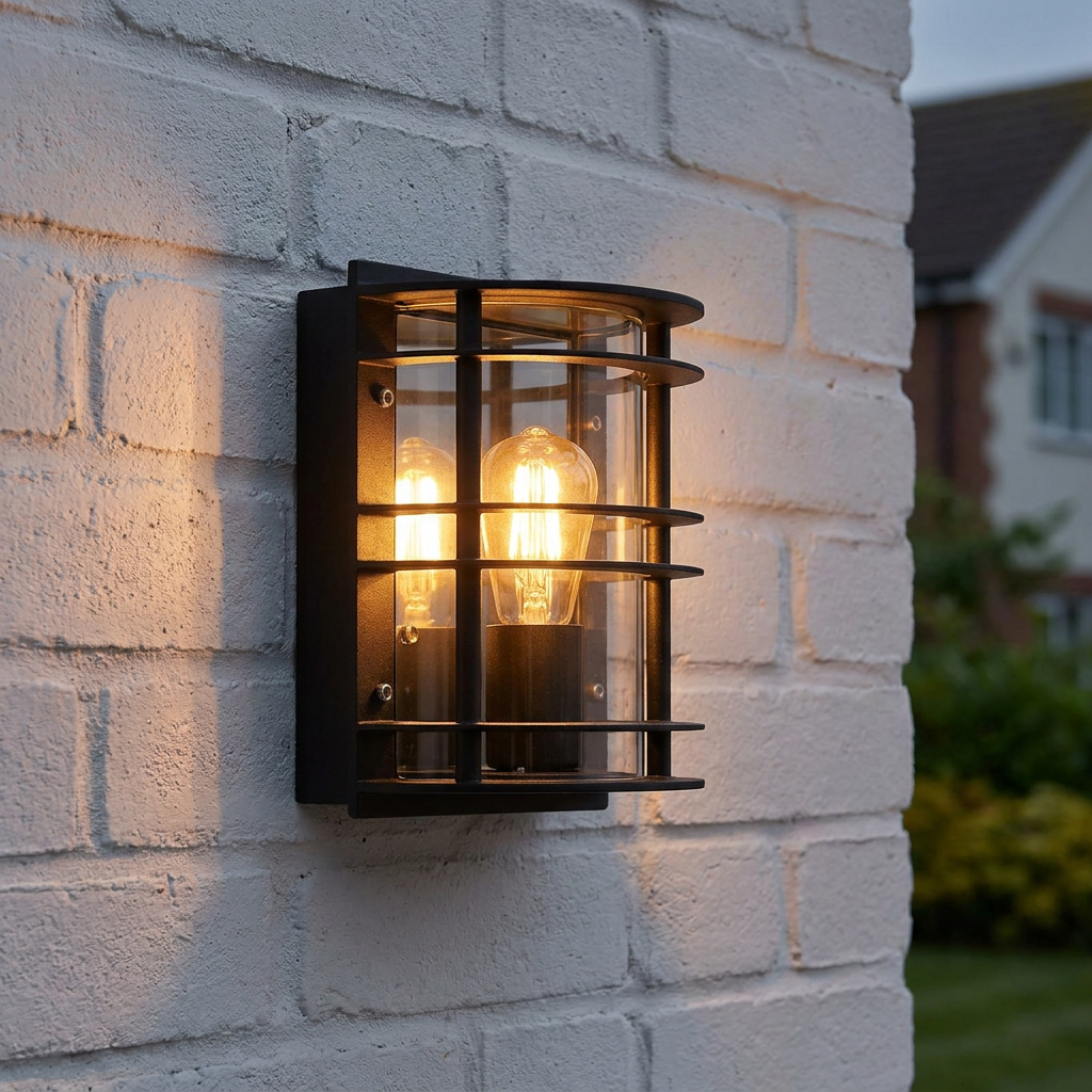 Elstead Stockholm Black Flush Wall Light