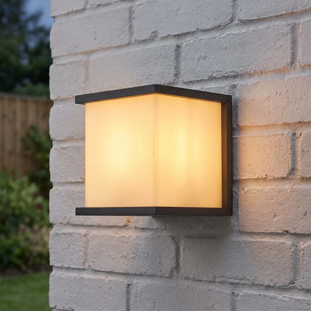 Elstead Torsten Square Graphite Outdoor Wall Light