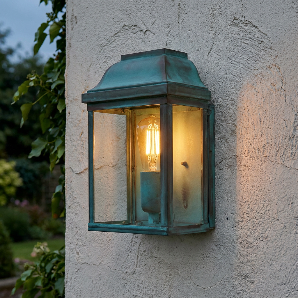 Elstead Victoria Verdigris Outdoor Porch Ceiling Wall Light