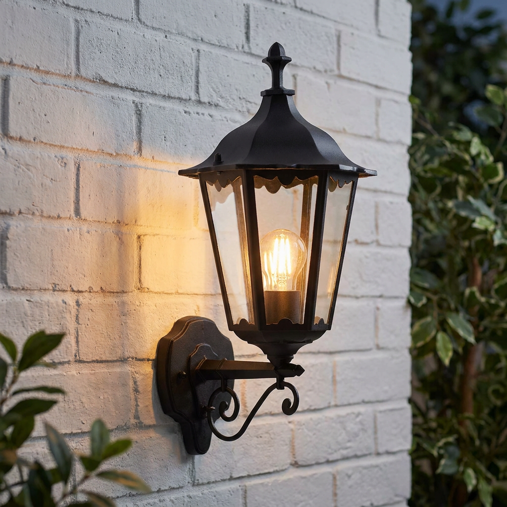 Endon Burford Black Outdoor Wall Light