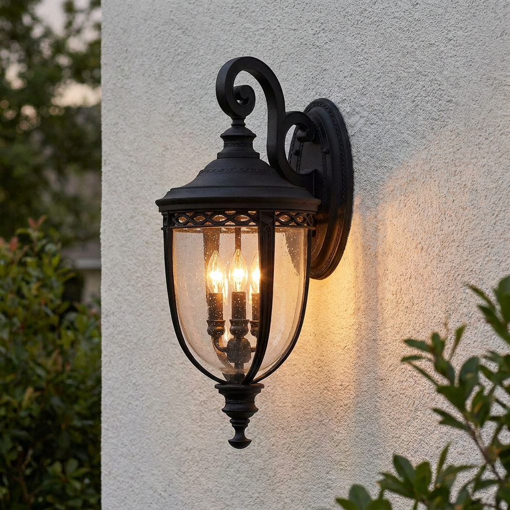 Feiss English Bridle Black Large Outdoor Wall Light