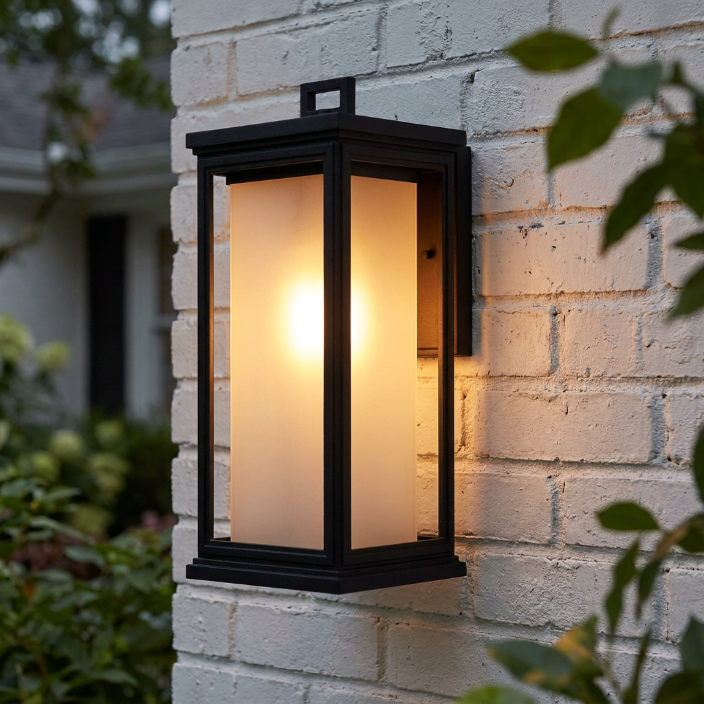 Feiss Roscoe Large Black Outdoor Wall Light