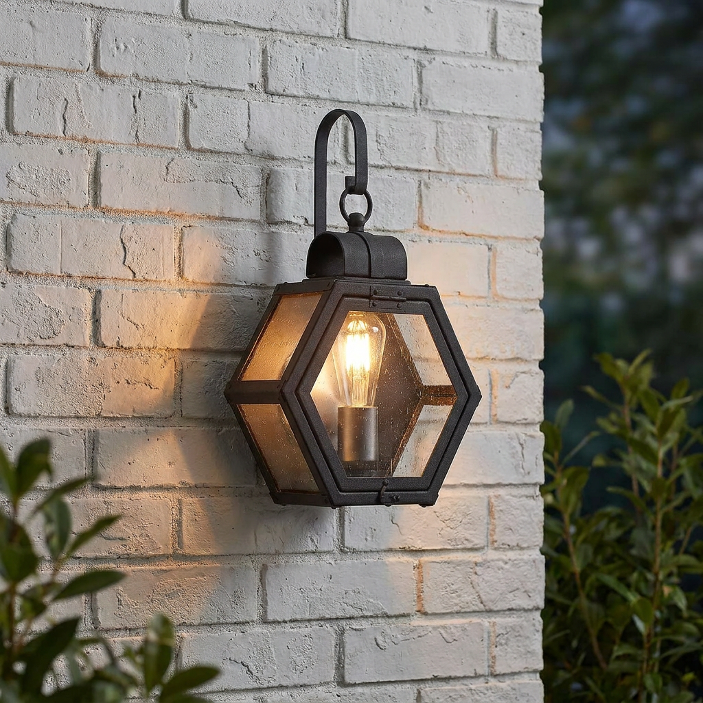 Heath 1 Light Small Black Outdoor Wall Lantern
