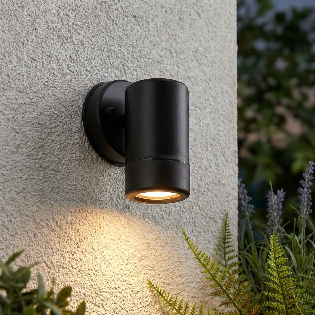 Icarus Black Outdoor Wall Light IP44 7W