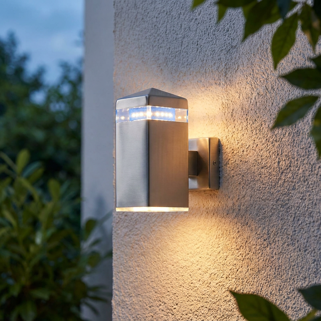 India Stainless Steel Square LED Outdoor Wall Light