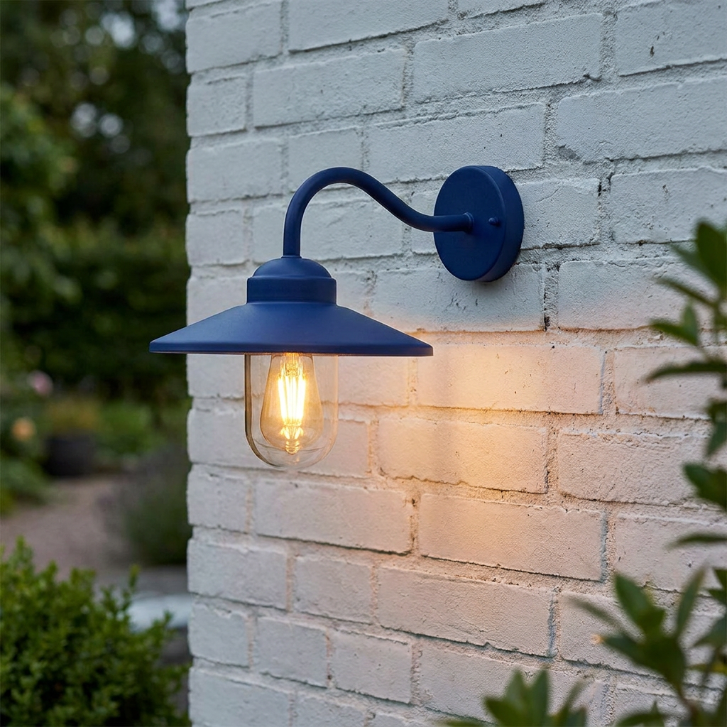 Klampenborg Blue Outdoor Wall Lantern