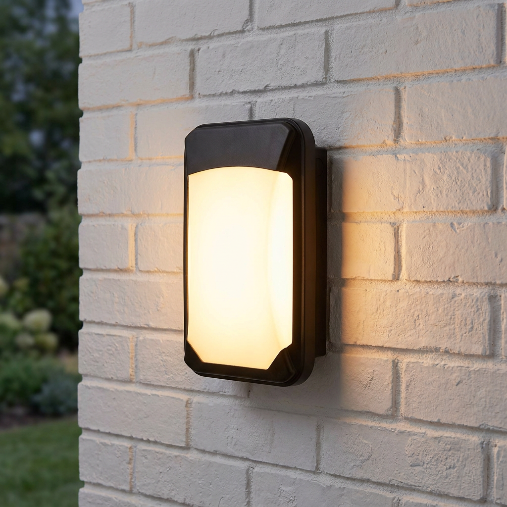 Lucca Black Small LED Outdoor Wall Light IP65 15W