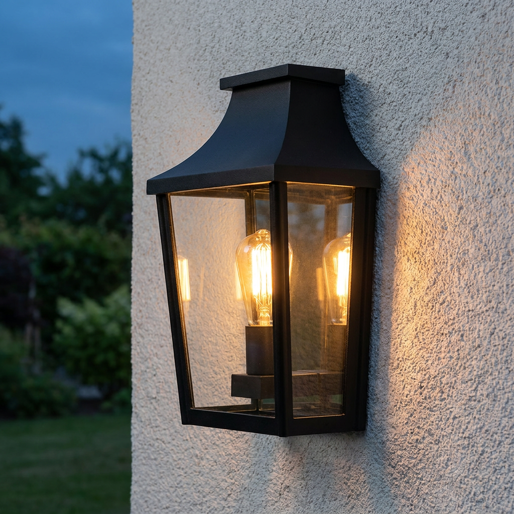 Norlys Turin 1 Black Light Half Outdoor Wall Light