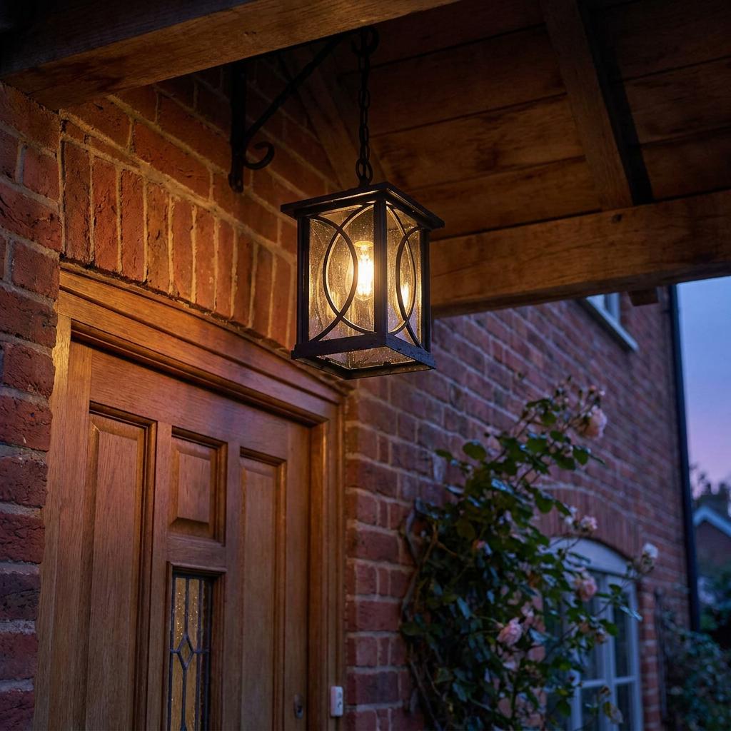 Orton Chain Black Ceiling Pendant With Bubble Glass