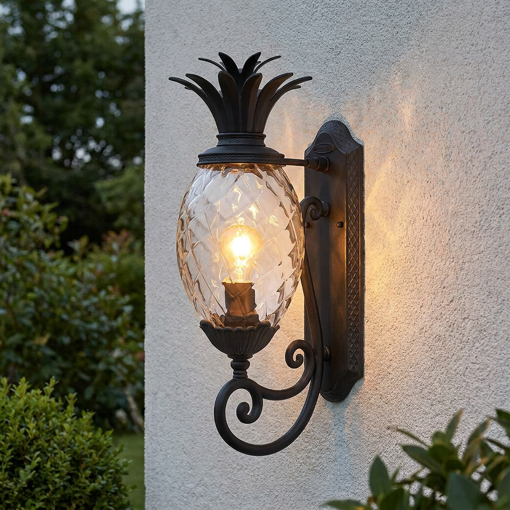 Plantation Black Medium Outdoor Wall Lantern