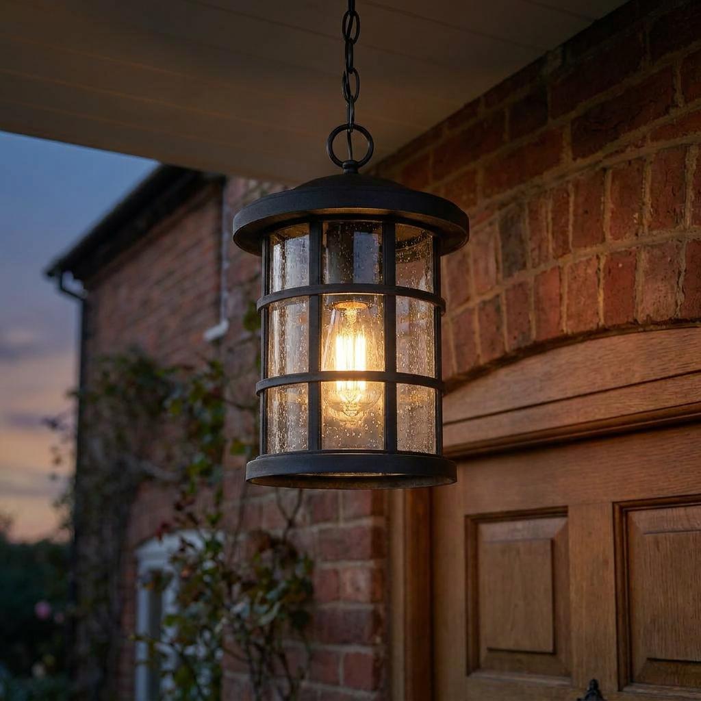 Quoizel Crusade 1 Light Chain Lantern QZ-CRUSADE8-BLK