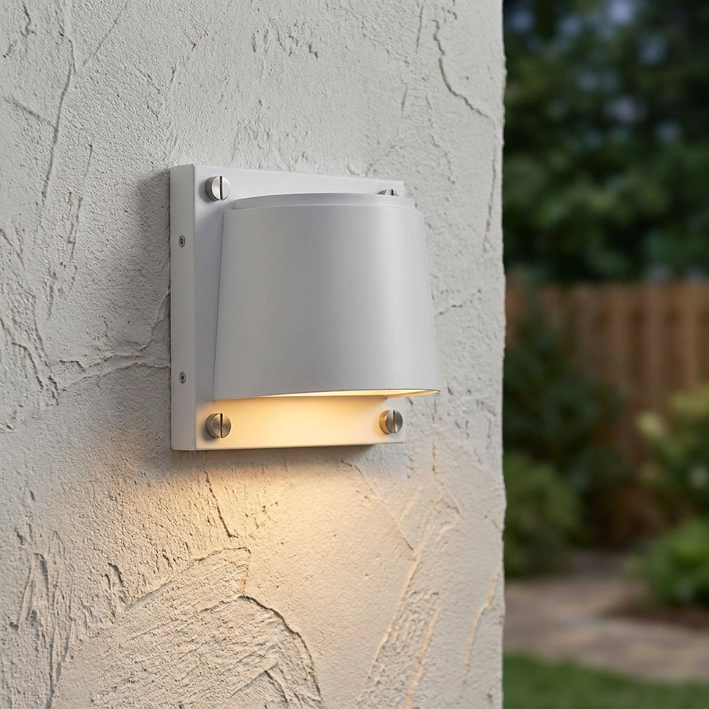 Scout White Small Outdoor Wall Light
