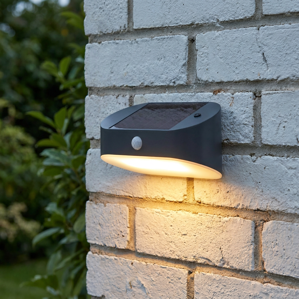 Searchlight Solar Grey LED PIR Outdoor Wall Light