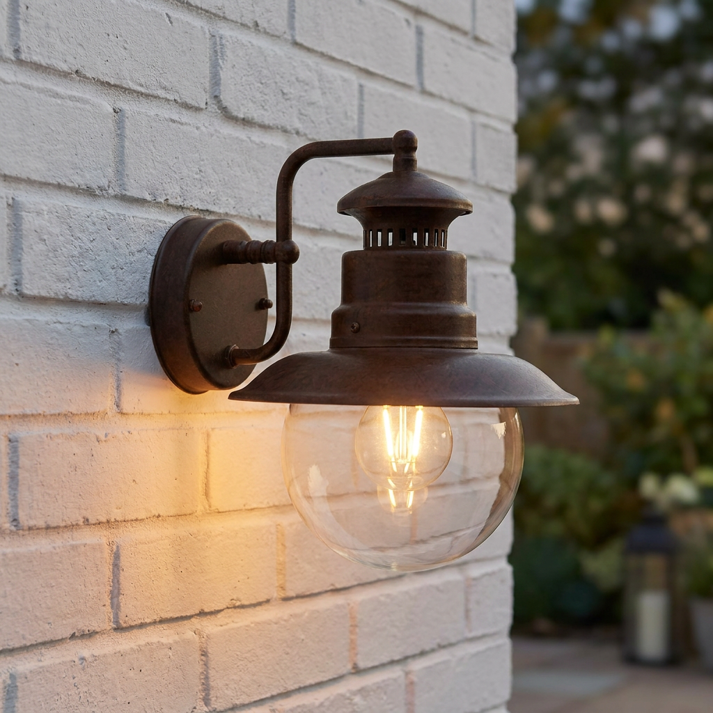 Searchlight Station Brown IP44 Outdoor Wall Lights