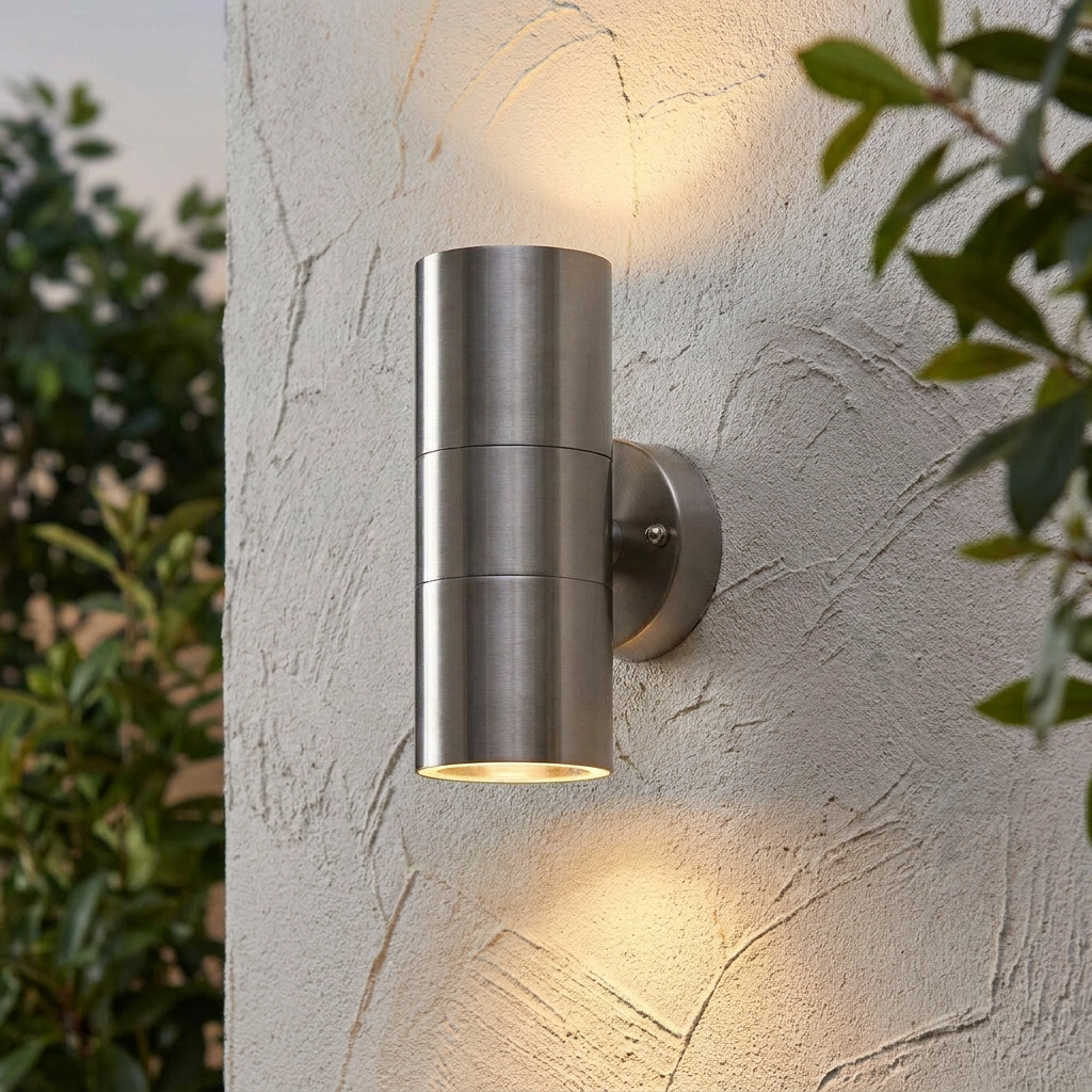 Stainless Steel Up/Downlighter LED Outdoor Wall Light