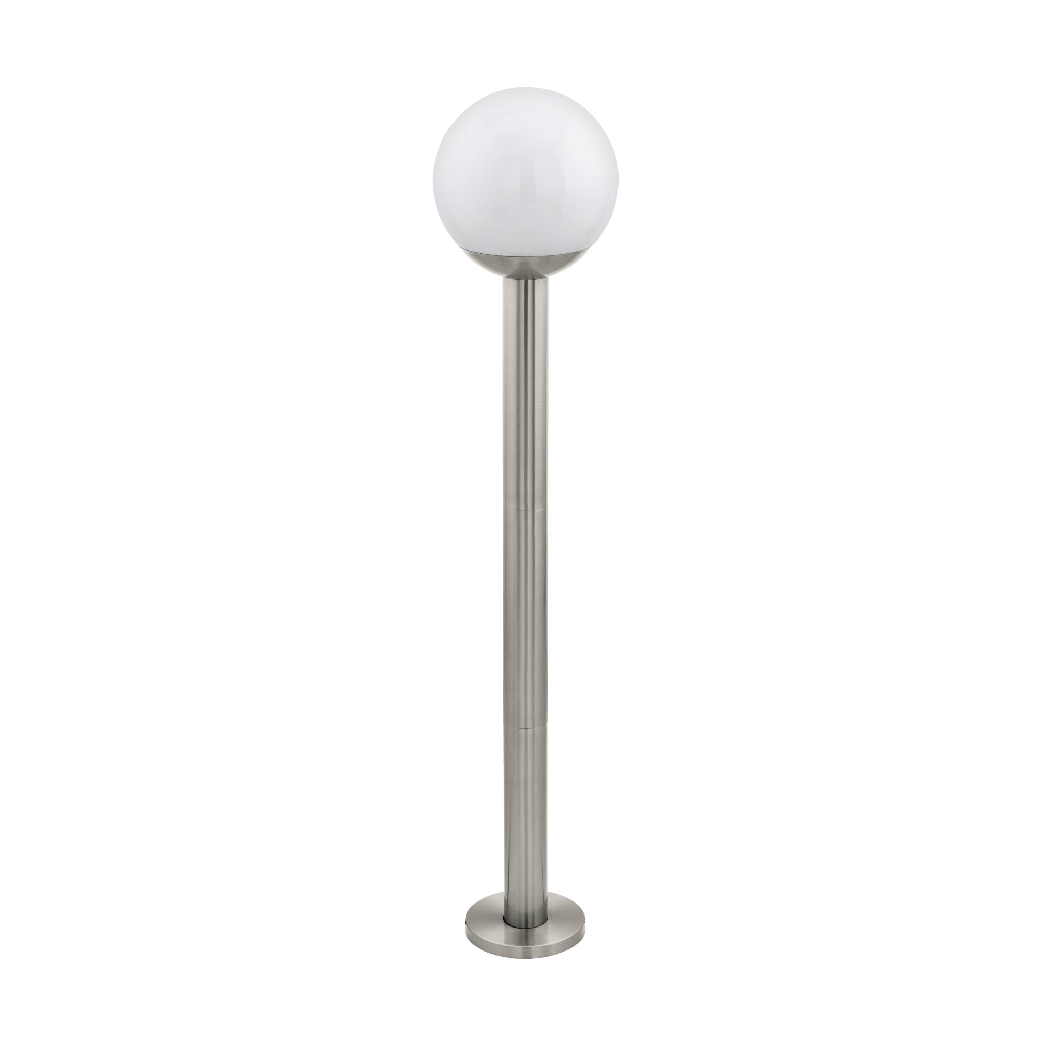 eglo nisia z silver ip44 smart bollard pathway light living room image