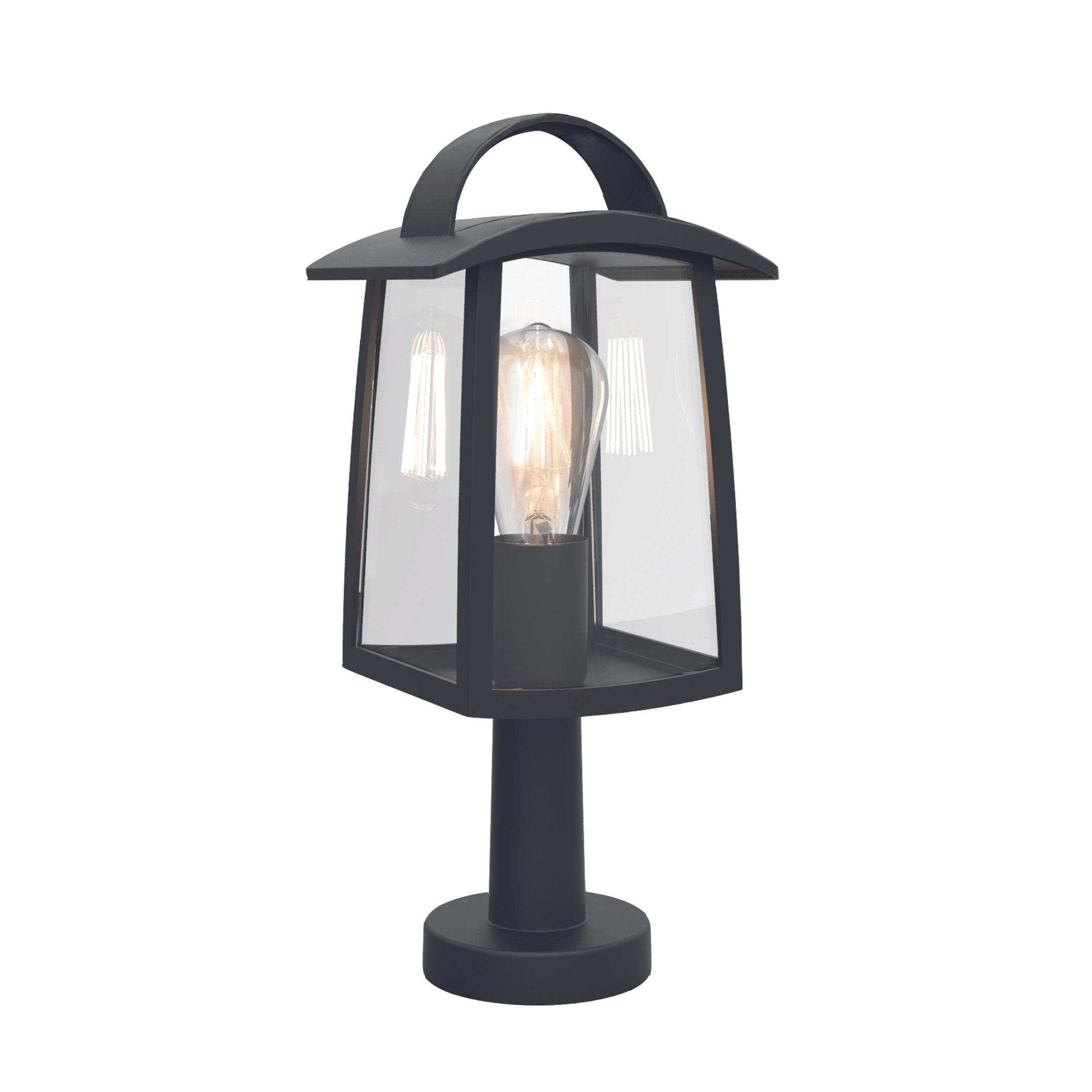 Lutec Kelsey Outdoor Pedestal Light - Black-clearance