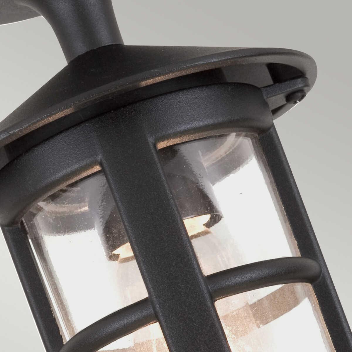 elstead hereford ii black finish outdoor flush lantern Close Up LED Bulb