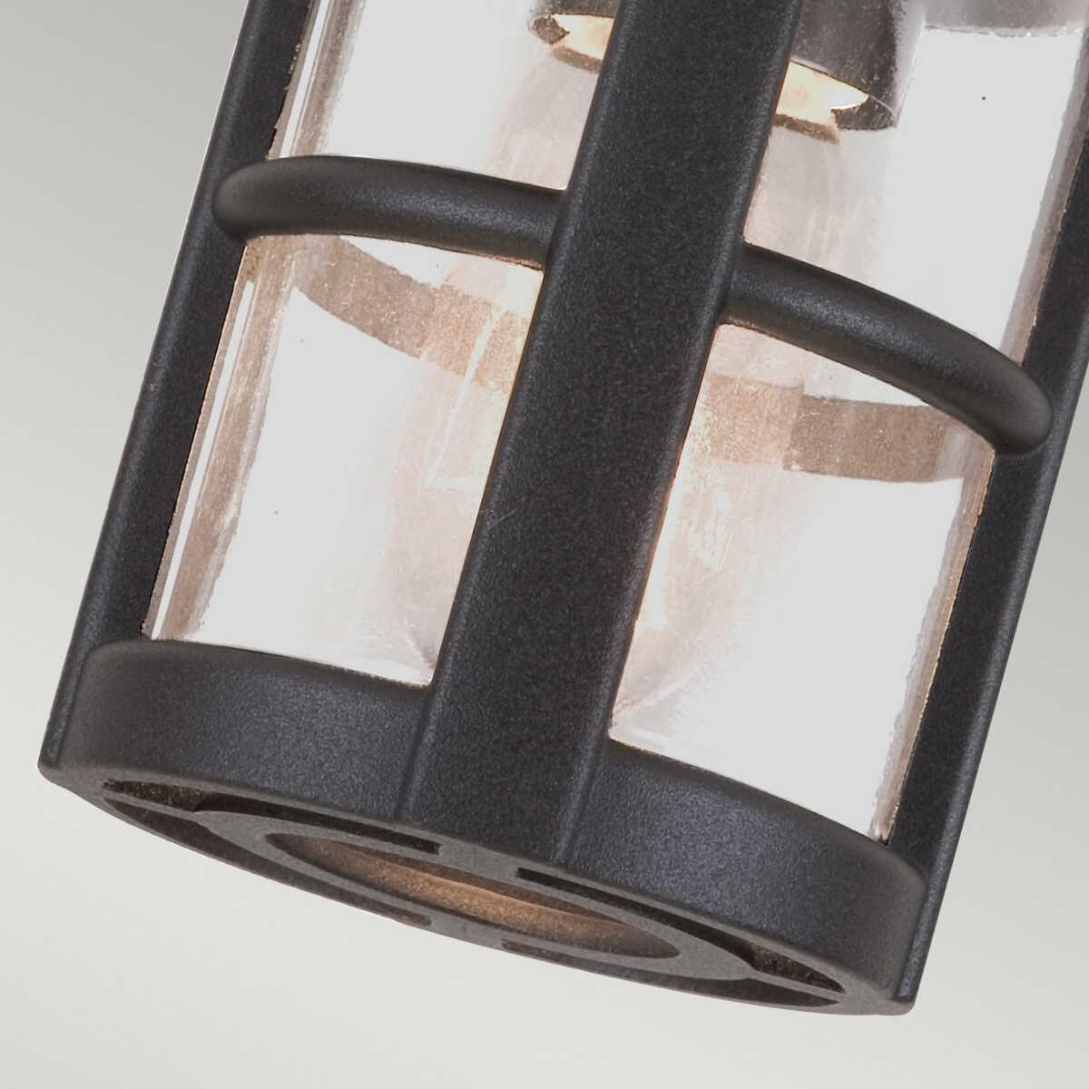 elstead hereford ii black finish outdoor flush lantern Detailed Close Up