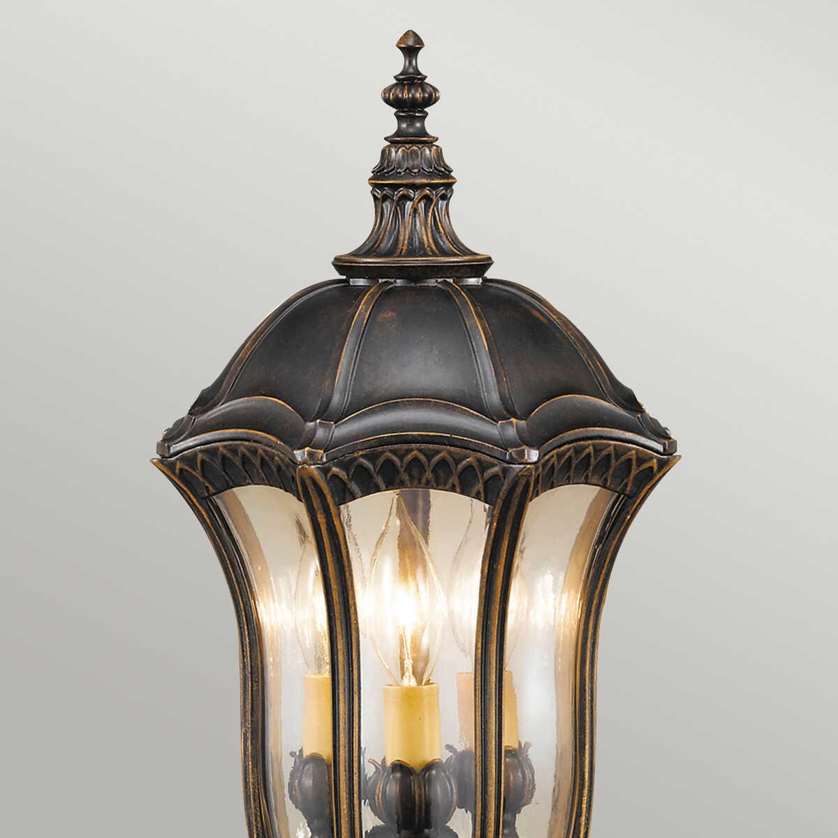 elstead baltimore weathered bronze finish medium outdoor pendant lantern Living Room Close Up